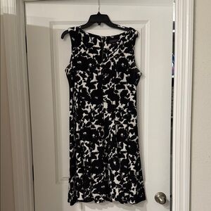 Metaphor Black and White Floral Midi Dress size 12